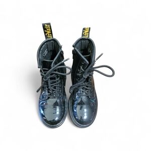 Dr. Martens Junior 1460 Rainbow Patent Leather Lace Up Boots